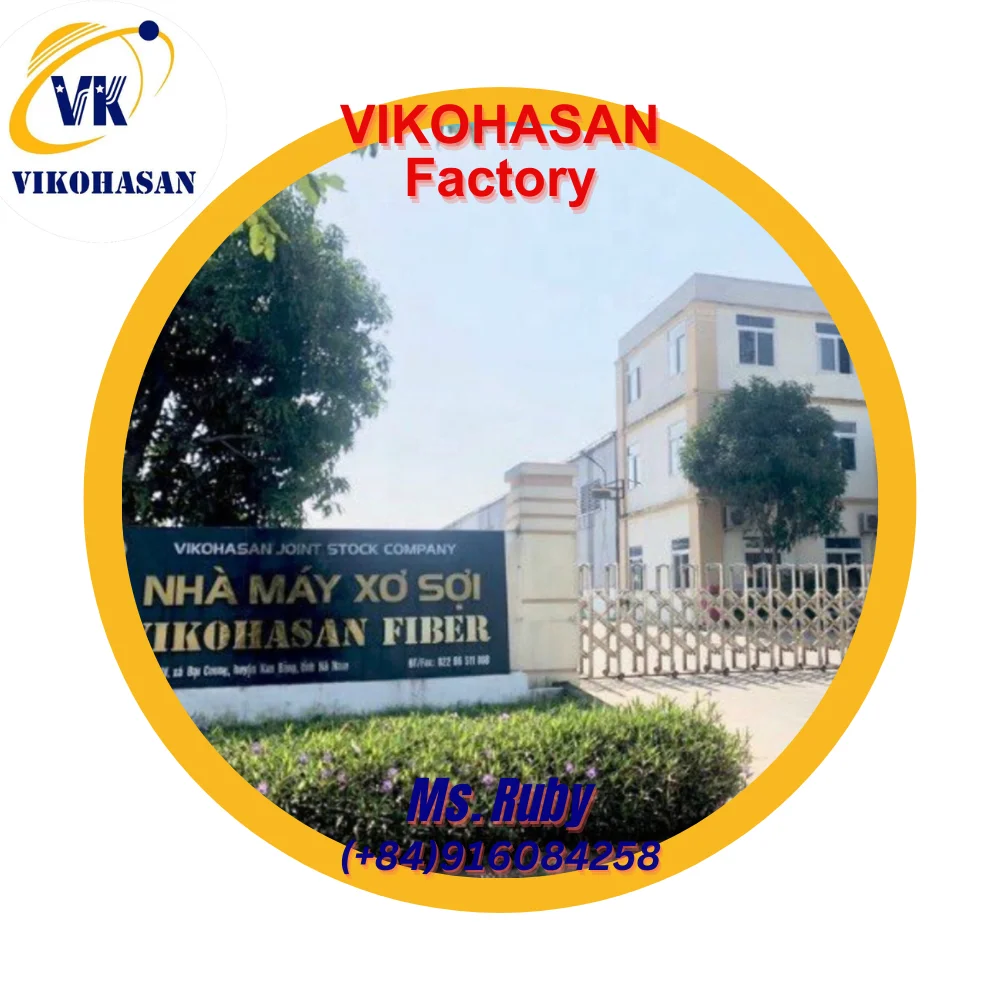 100% Polyester Recycle Pet 6D Solid Fiber Black  of Vikohasan Manufacturer GRS fibre for make non woven fabric yarn geotextile
