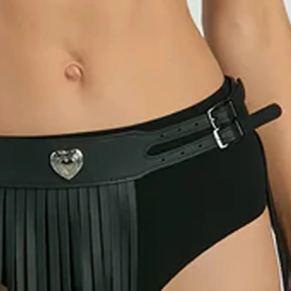 Latest Design Customized Leather Women Western Fringed Belts / Customize Printing Heavy Duty Leather Women Western Fringed Belts