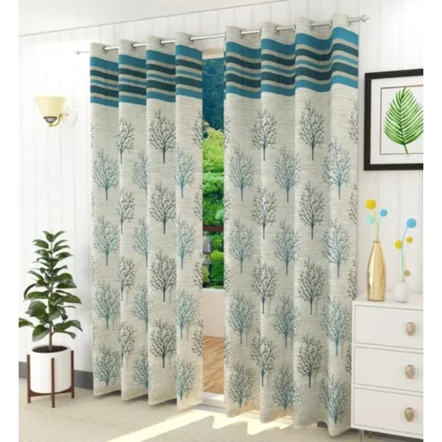 High KVR Curtains for Livining Room Semi Tulle Curtain for Bedroom Flower Pattern Voile for Home