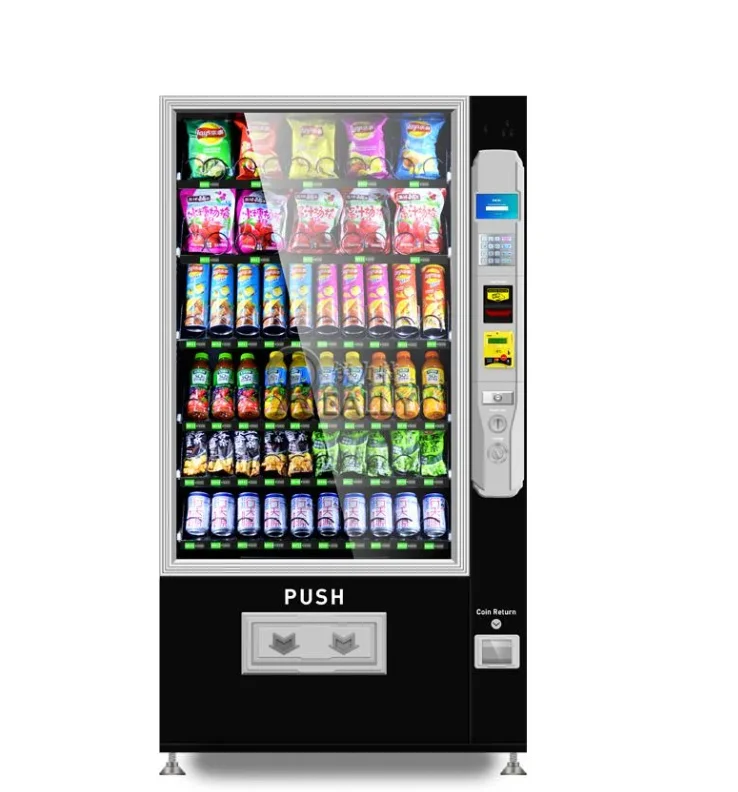 Wholesale Vending machine with Refrigerated room temperature beverages food fresh fruits salads coffee Express delivery