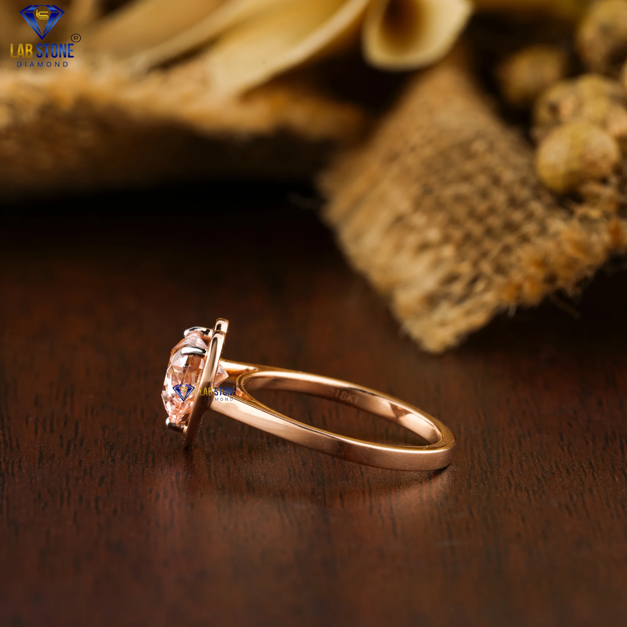 1.52 TDW F.P. Heart Cut Diamond Ring 18k Rose Gold Solitaire Ring Cvd/Hpht Diamond Lab Stone Jewelry