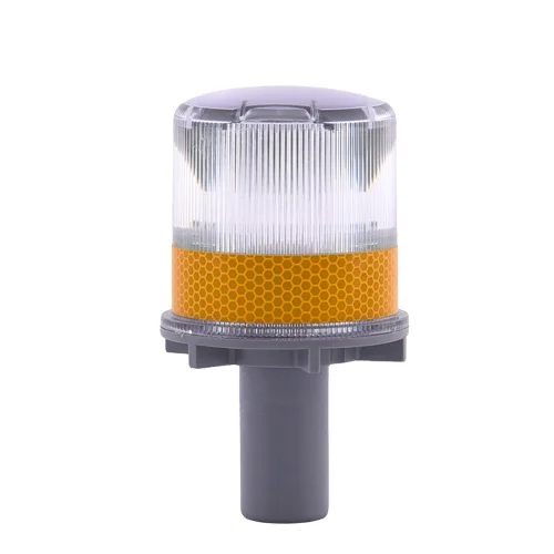 Solar Powered LED Traffic Strobe Warning Lights Flicker Beacon Road Barricade Construction Sign Lamp