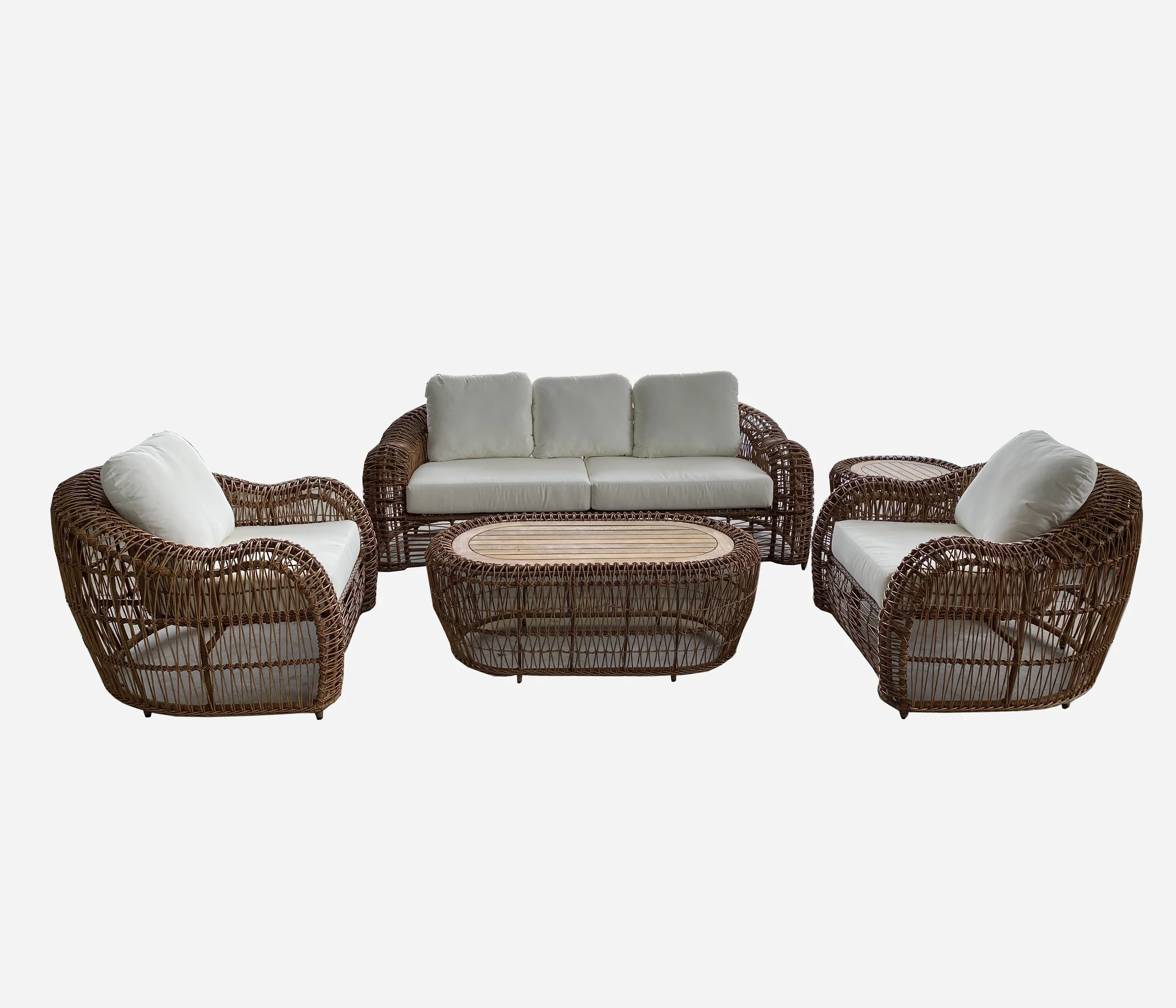 PRSF-216 Outdoor Patio Garden Leisure Seating set sofa with comfortable cushion and side coffee table made in Vietnam