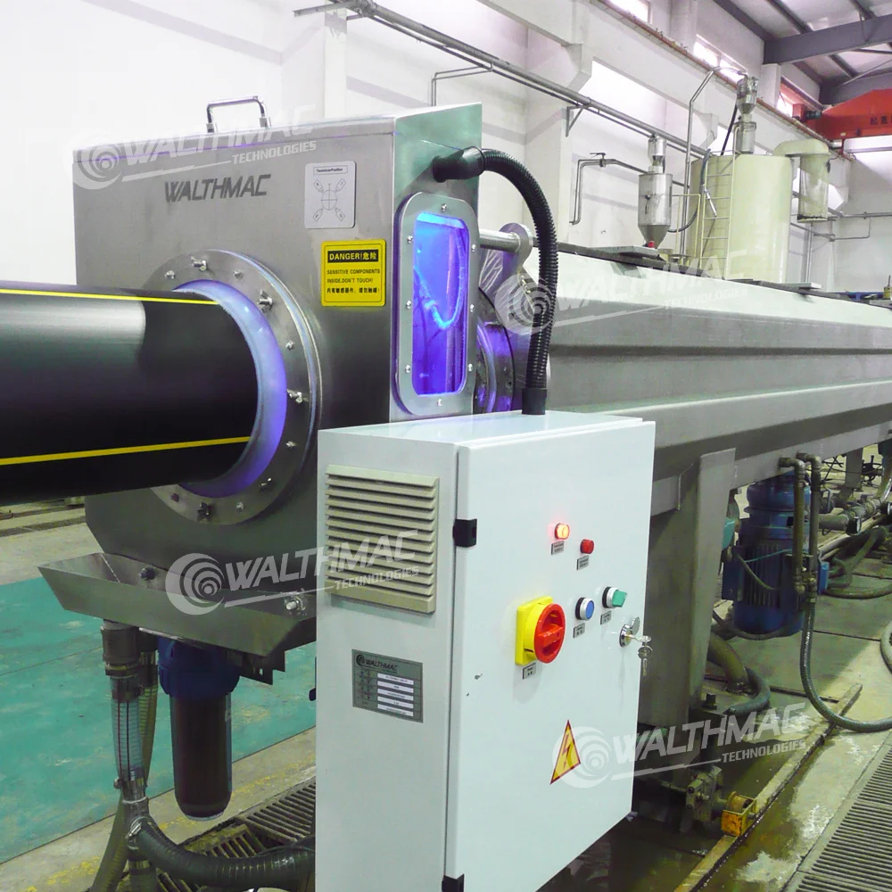 24 hours monitoring Online ultrasonic wall thickness test machine for plastic pipe