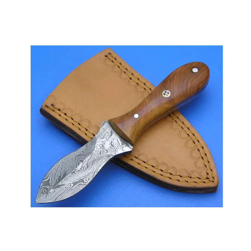 High Quality handmade Wood Handle Sea-food Opener / Premium Damascus Steel Shucking Oyster Knife for restaurant and kitchen use