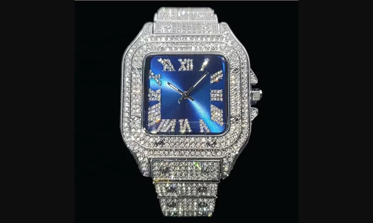 Роскошные наручные часы со льдом и бриллиантами брендовые Vvs Moissanite механические из нержавеющей стали для мужчин