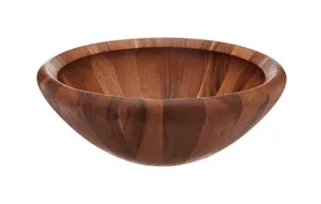 Натуральная деревянная чаша для теста Бамбуковая кухонная круглая салата из акации кокосового ореха сервировочная посуда макарон дешевая цена