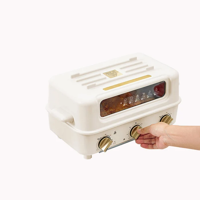 Indoor Multifunctional Foldaway Electric Skillet Barbecue Grill Combo Baking Pan With Hot Pot