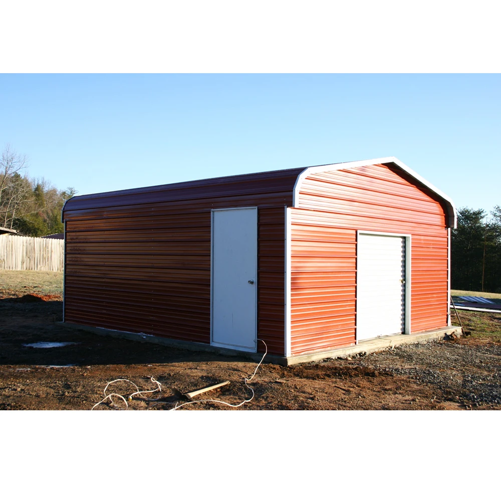 Large discount steel frame garage for car / steel shed design