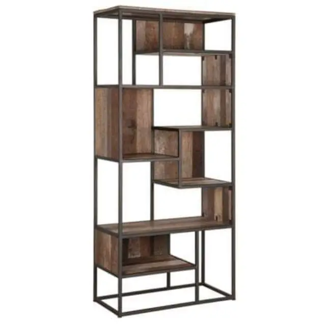 Large Creative Rotating 5-Tire Movable Book Rack Steel Shelf Golden Metal Bookshelf Model Bookcase