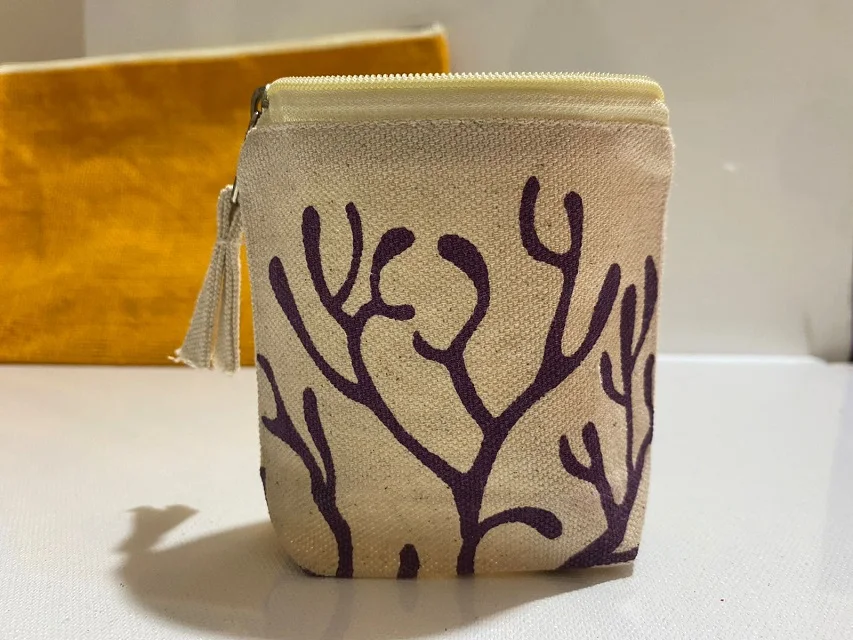 heat transfer 100% cotton canvas small pouch with zipper closure can be customized style color prints manufacturers supplier