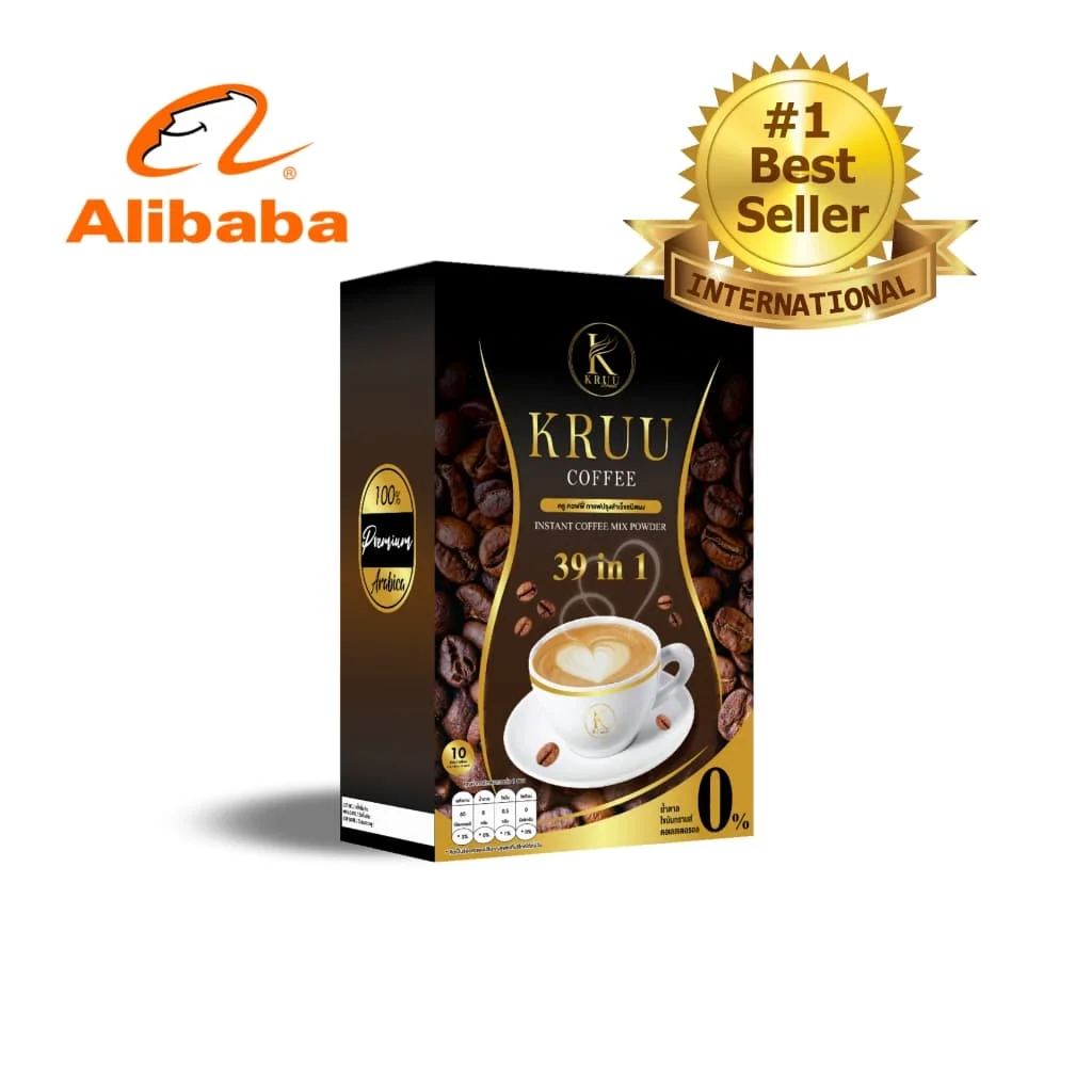 Kruu coffee Thailand Premium Quality Weight loss Helps Speed up Fat Burning Slimming Instant Coffee Beans Arabica