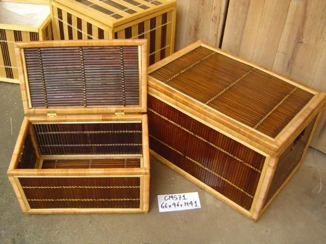 Natural Bamboo Laundry Basket With Fabric Bag In Bedroom Closet Laundry By Vitrapro