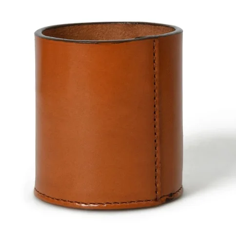 100%  Real Leather Storage Box Office School Stationery Table Side Storage Organizer Office Fountain Pen Case Holder