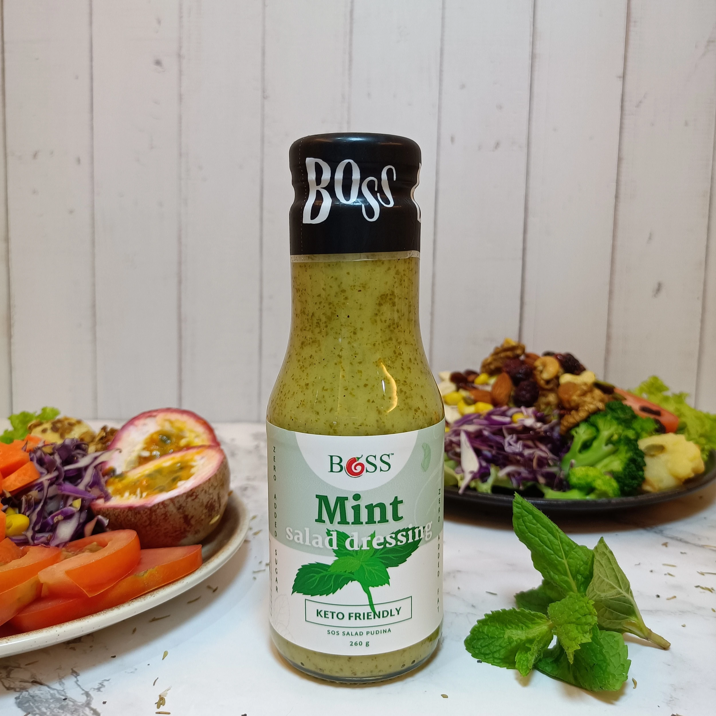 Most popular Wholesale Preservatives free OEM mint salad dressing factory price 270g Halal sauce for Dipping