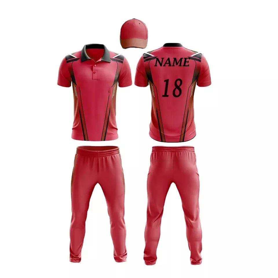 wholesale 2024 custom made Sublimation print Cricket Uniform Best Quality Cricket Kit Design Uniforms Customized Color and size