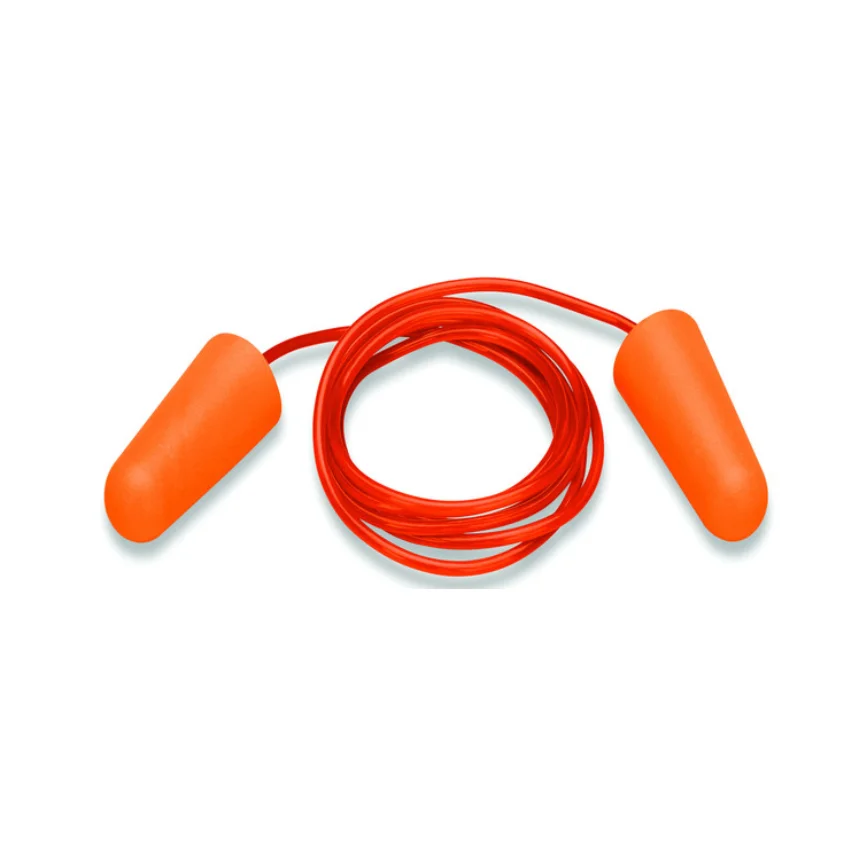 Hot Selling polyurethane foam earplugs with NRR 32dB disposable corded earplugs hearing protection from Vietnam