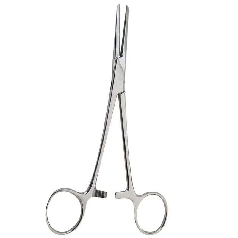 Straight Fishing Stainless Steel Elbow Lock Scissors Tweezers Hemostatic Forceps For Hair Towel Hold Instruments