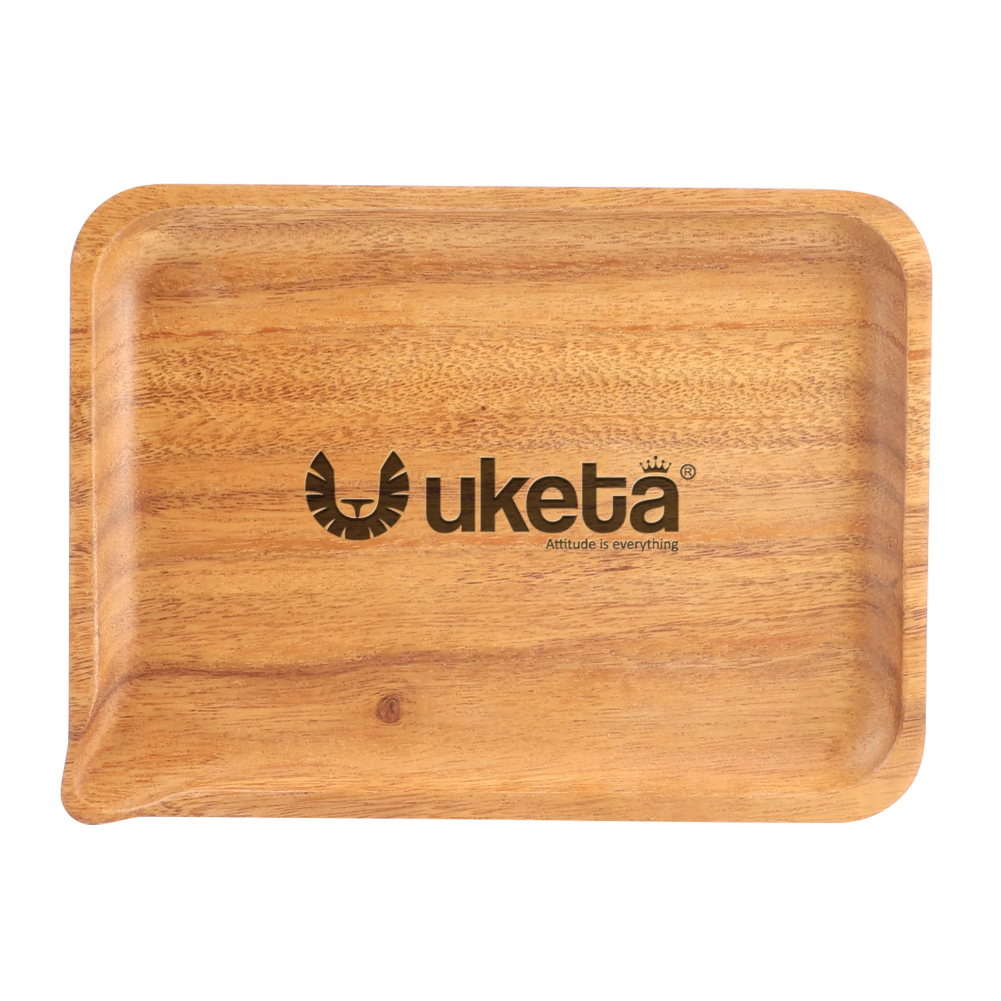 UKETA High Quality Elegant Design Walnut Wooden Tobacco Rolling Tray Custom Serving Tray for Tobacco