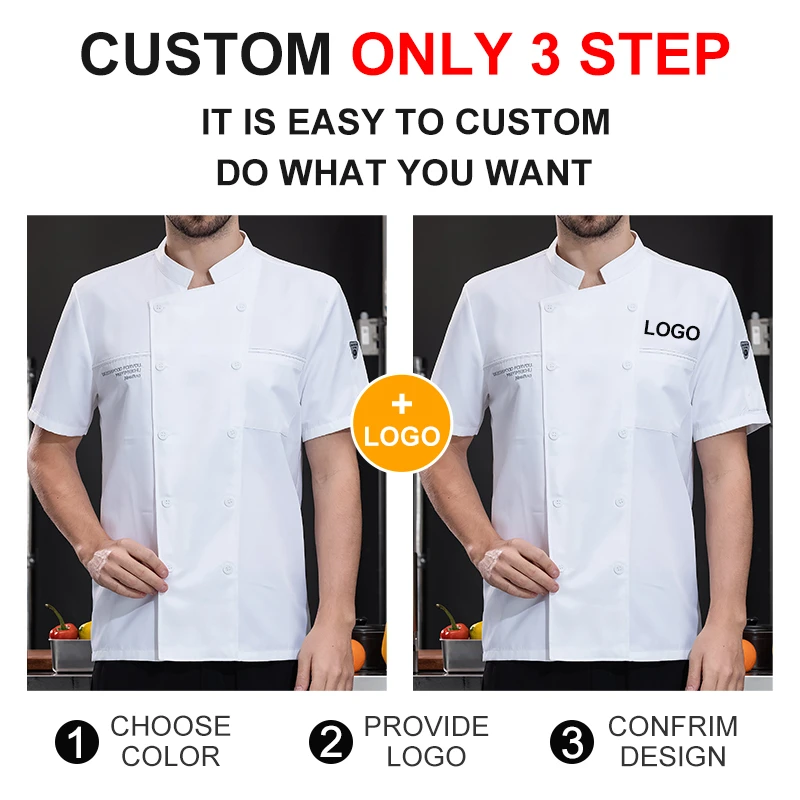 Restaurant Uniform Logo Short Sleeve Shirt Custom Restaurant Waiter Uniform Designs Female Chinese Chef Uniforms