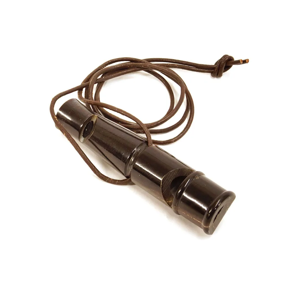 Wholesale Best Quality Real Handmade Buffalo Horn Whistle with Polished Animal Style and Leather Cord