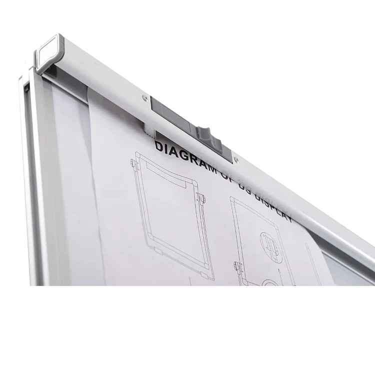 90x60cm Movable Double Side Foldable Magnetic White Board Easel Height Adjustable U Shape Flip Chart Board