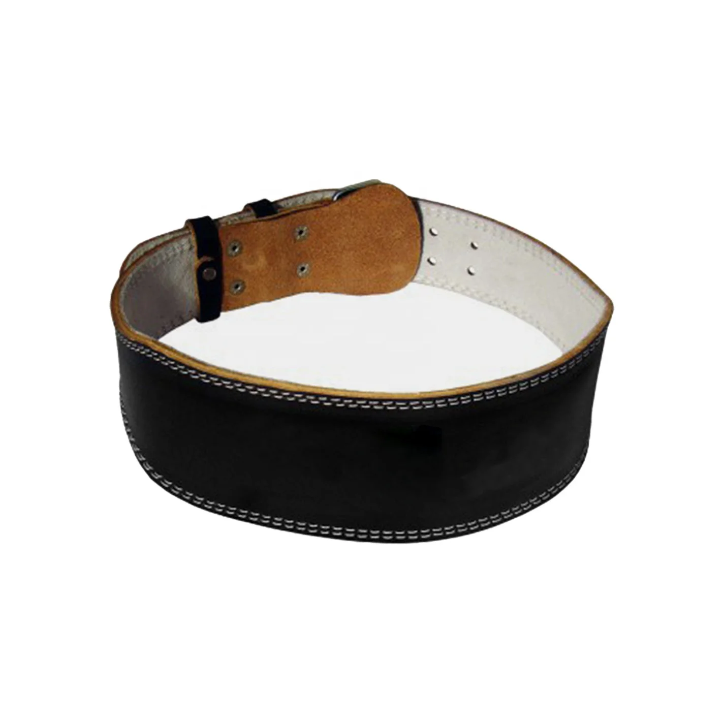 OEM Gym Squat Deadlift Weightlifting Powerlifting Double Buckle Leather Weight Lifting Belt For Body Building Fitness Training