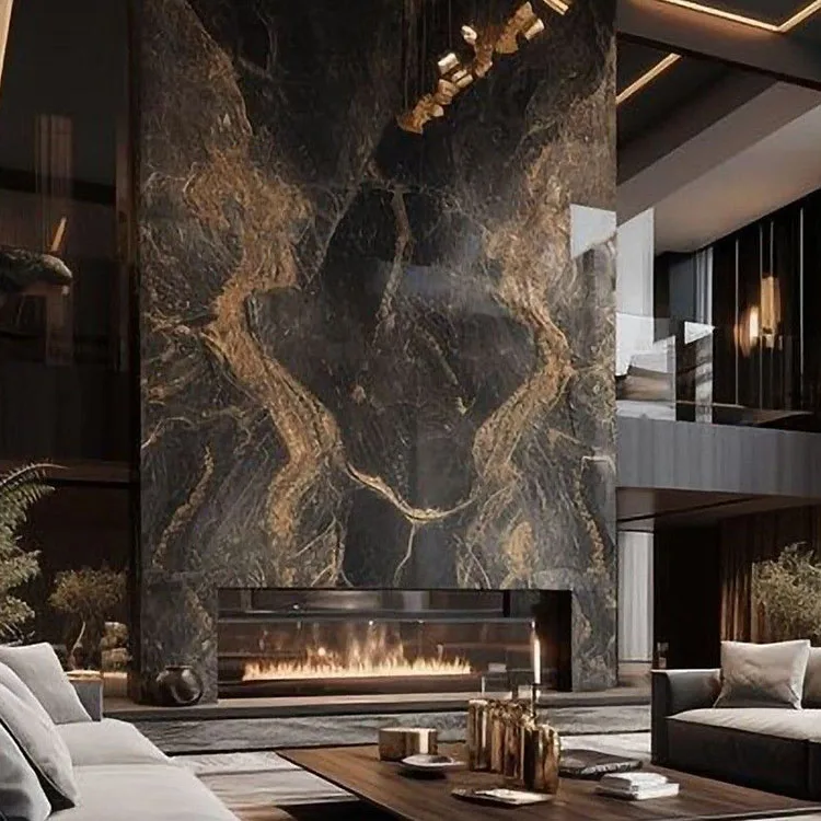 Light Luxury Modern Design 3D Marble Interior Wall Panel for Hotel and Home Decoration