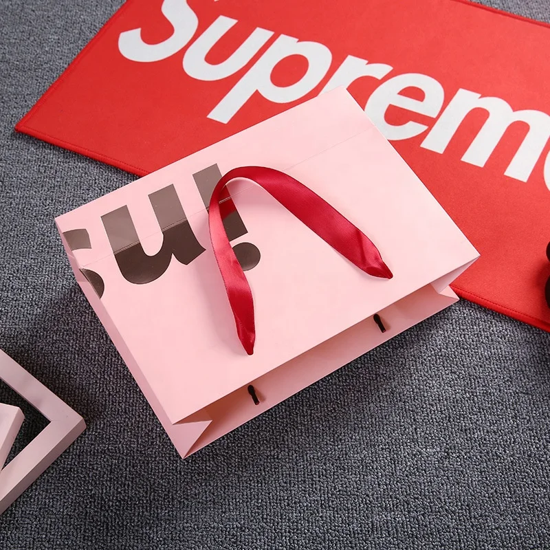 bag luxury shopping pink paper bag gift perfume packaging paper bag