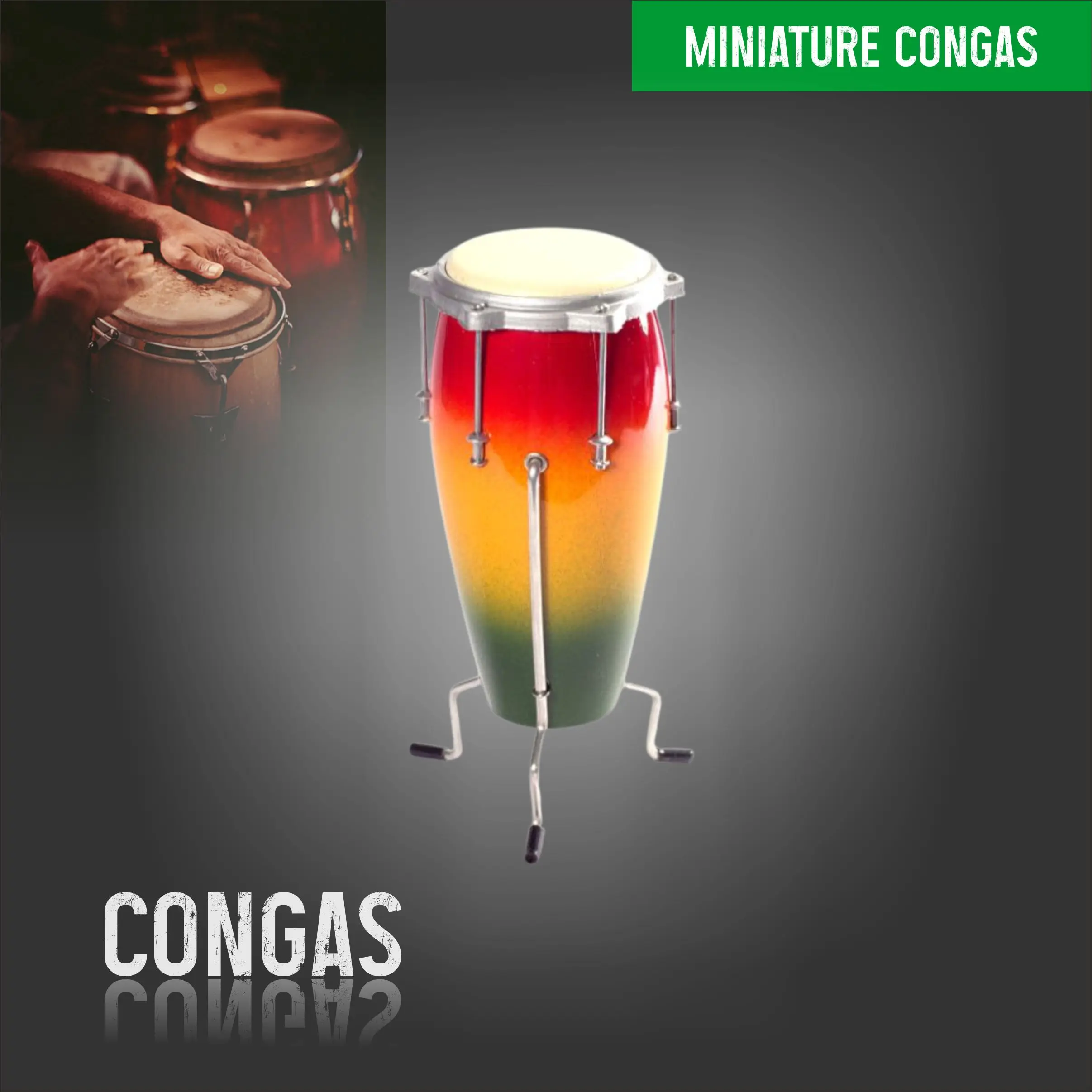 Miniature congas handmade wooden