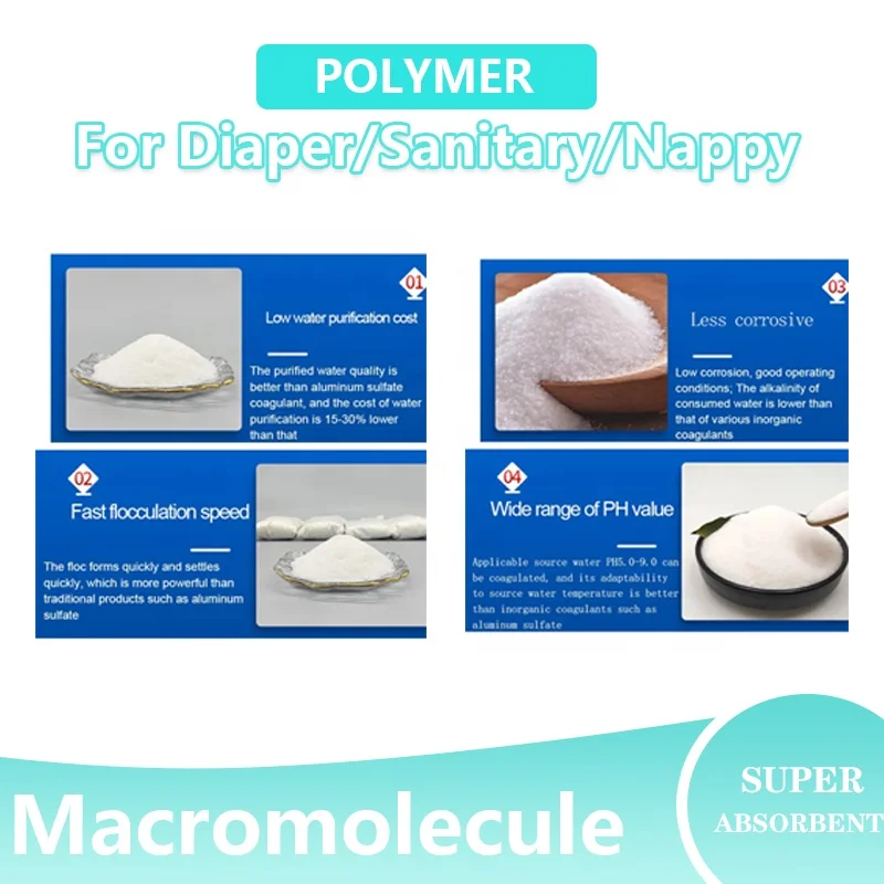 For Sale Super Absorbent Polymer Sodium Polyacrylate Sodium White Powder For Sanitary Diaper and Nappy