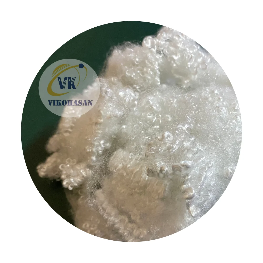 Fibres 4D HCS 100% Polyester Recycled Hollow Conjugated Siliconized Fibres VIKOHASAN Vietnam Manufacturer and Synthetic Fiber