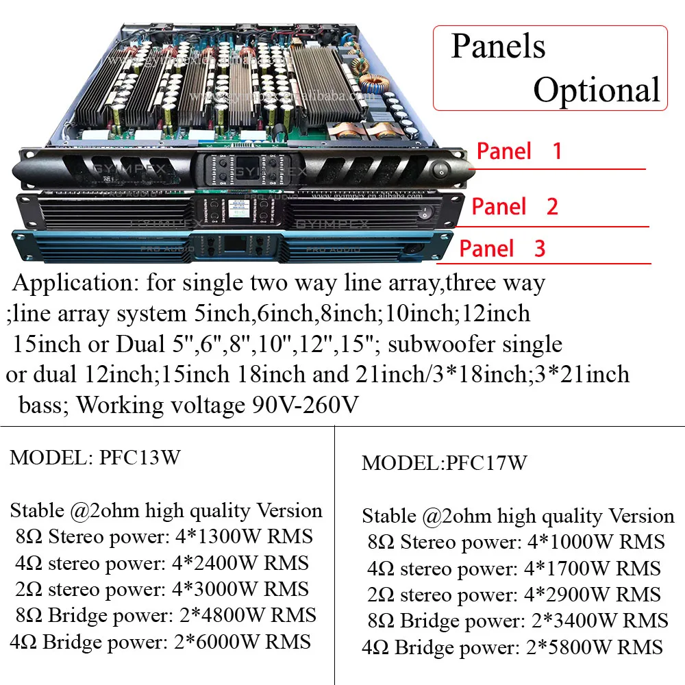 2ohm stable 4 Channel 9000W High Power Class D Professional digital Amplifier for 12inch 15inch 18inch 21inch subwoofer bass bin
