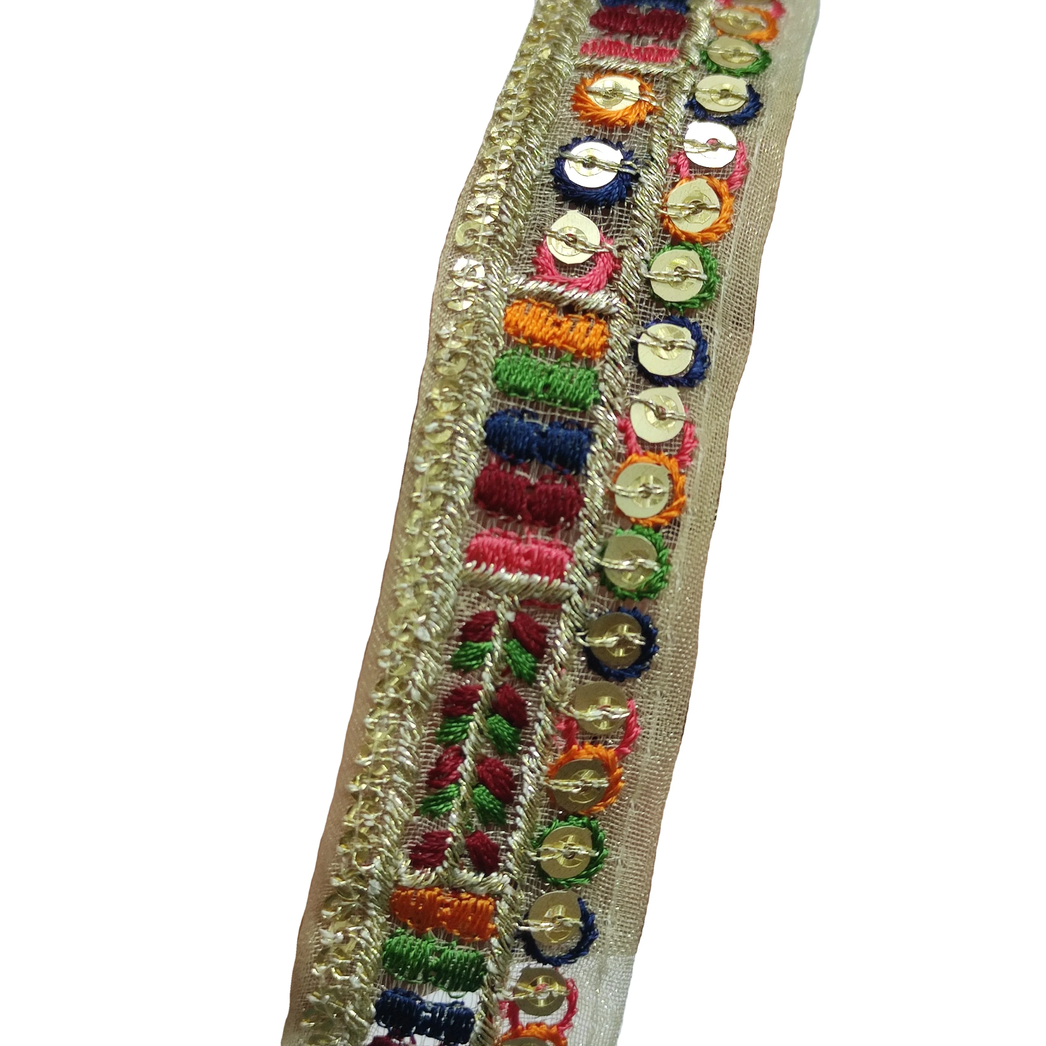 Cheap Ribbon Trimming Custom Embroidery Braided Lace Trim for bags footwear decorations and curtains blazer dance dress