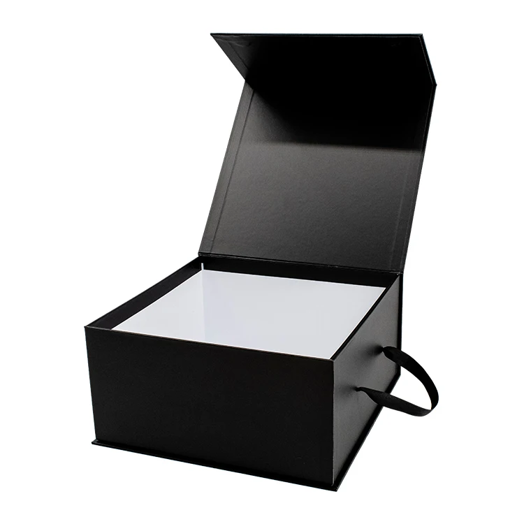 Custom Large Magnetic Box for Smart Electronics Air Purifier Beauty Equipment and High-Quality Ribbon Handle Gift Box Packaging