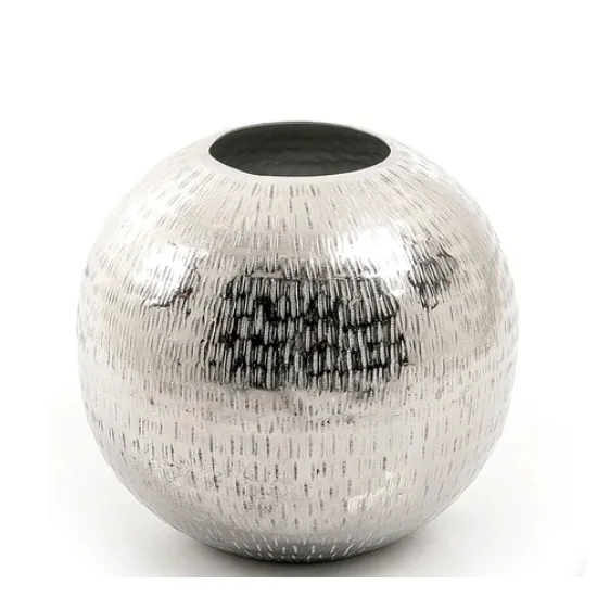 New Style Luxury Weddings Table Decoration Flower Vase Handmade Decorative Vase Best Quality Silver Antique Metal Flower Vase