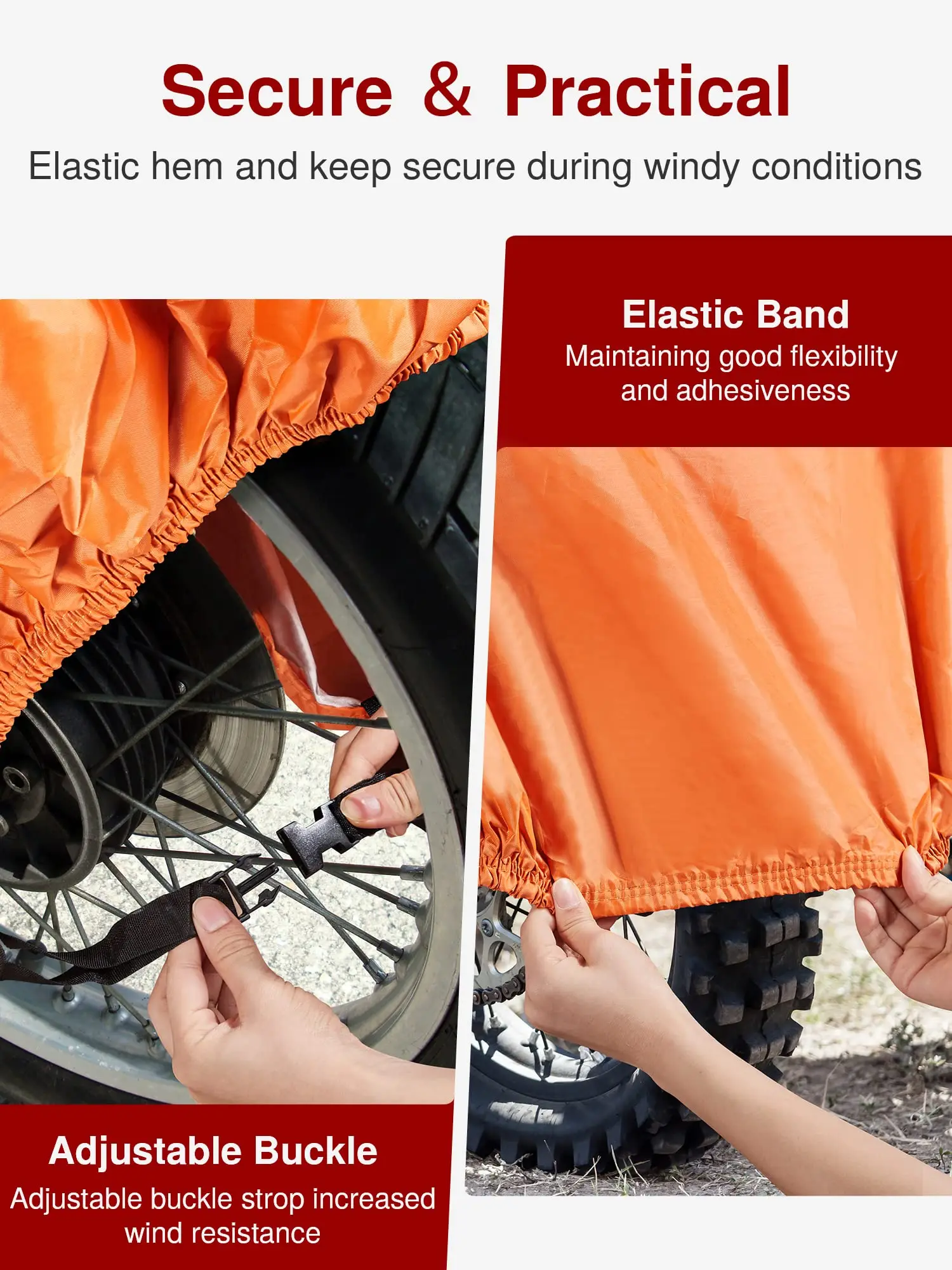 All Season Anti Scratch Waterproof Outdoor Foldable Stretch  Motorcycle Cover Shelter  Protective Case