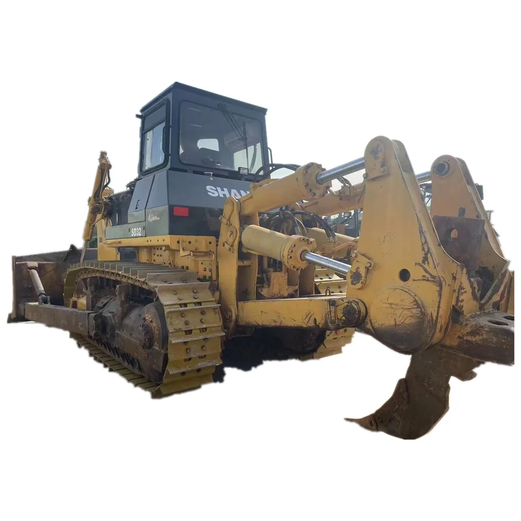 Used track-type tractor SHANTUI SD32 China famous brand Shantui bulldozer with good performance with big dozer blade  capacity