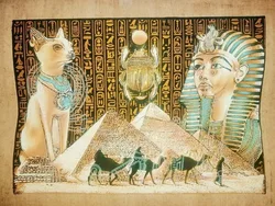 Wallpaper  Ancient Egyptian  Papyrus painting Top quality Home Decoration Hand Painting Art