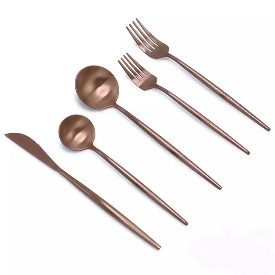 Cutlery Set For Salad Server With Uncommon And shapeliness Metal Wire Design Handle unique luxury look cutlery
