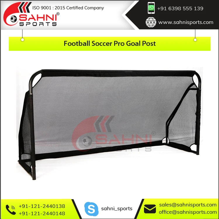 Leading Exporter of Heavy Duty Steel Construction and Strong Polyester Oxford Mesh Net Football Soccer Pro Goal Post