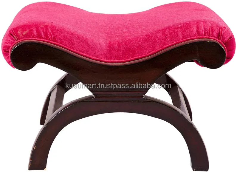 Antique-Style Premium Handmade Foldable Stool Modern Design Home Furniture Sit-Up Bench Faux Leather Wooden Bulk Product