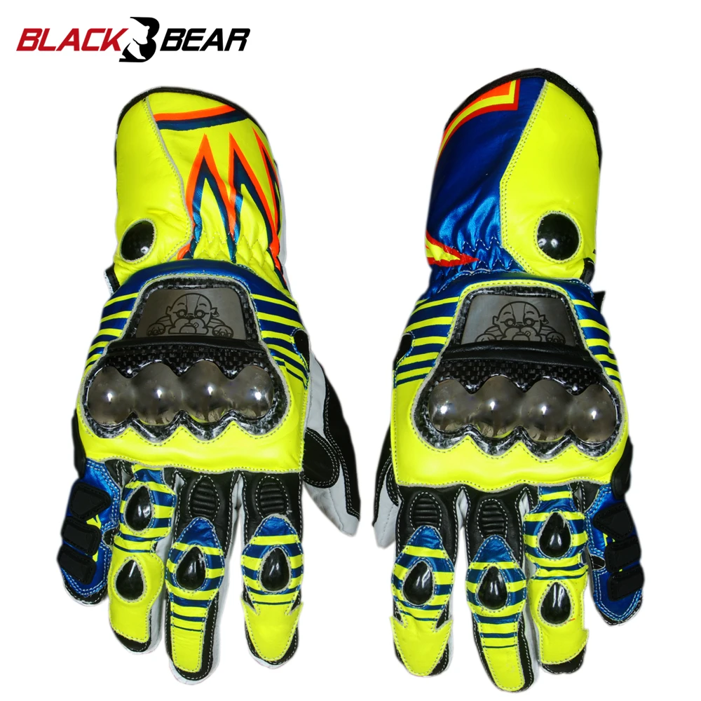 Mens Moto Racing Pro-Biker Motorcycle Motorbike Gloves Sports Riding Leather Motorcycle MotoGP Rossi VR 46 Gloves MBG-0029