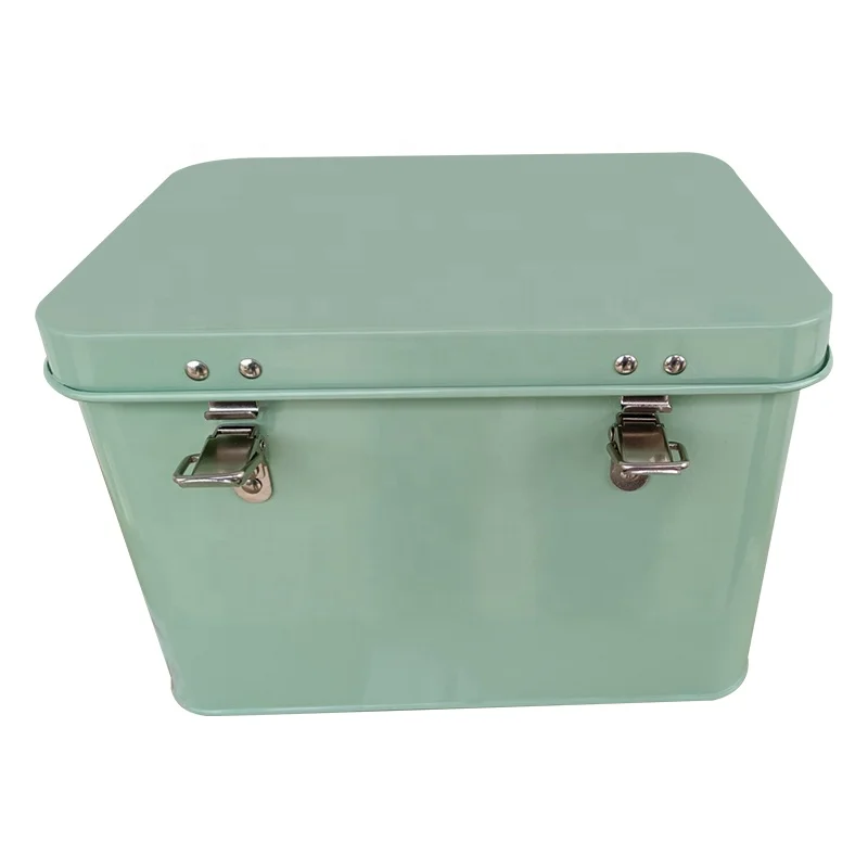 Metal Gardening Storage box Organizer Seed box With Dividers and Latches