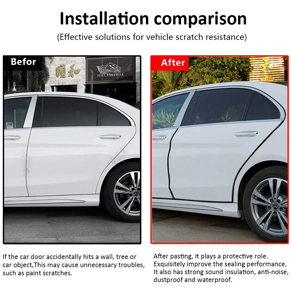 Car Door Seal Strip | Trim Seal with Side Bulb | PVC Plastic EPDM Rubber Seal