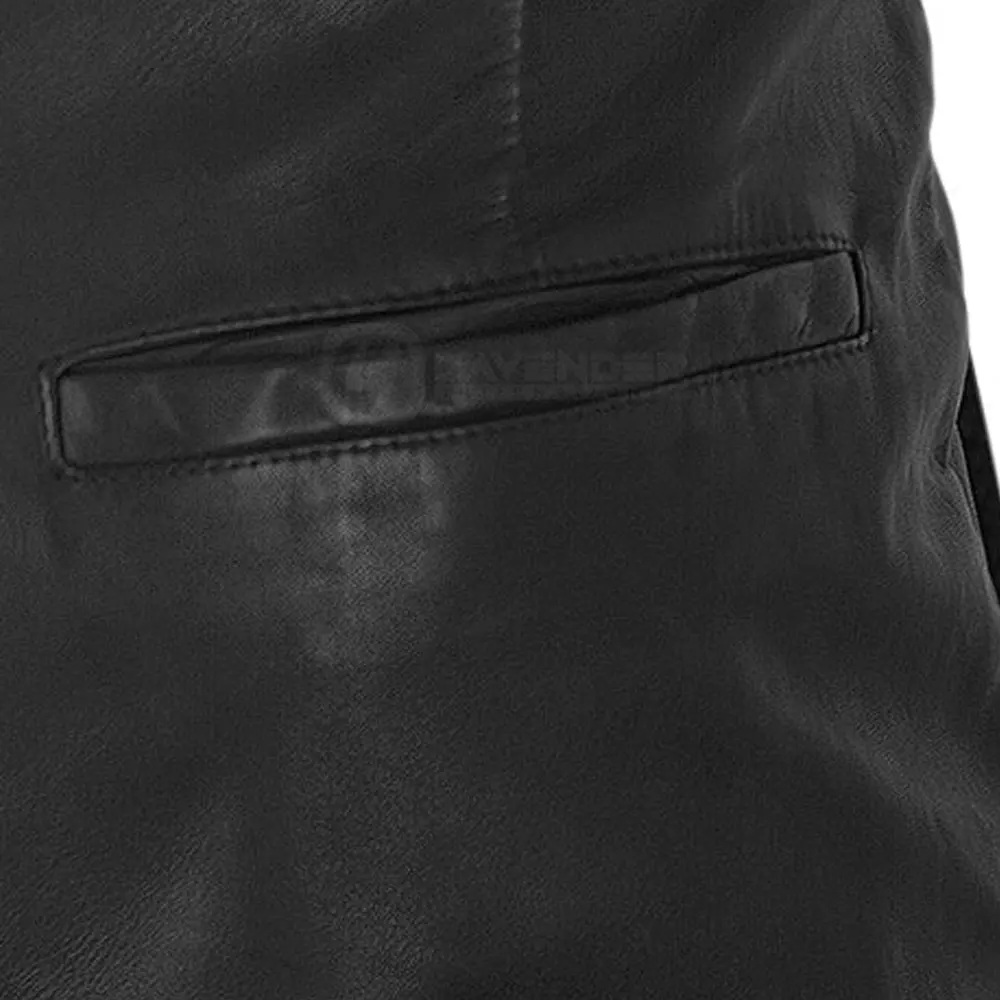 Wholesale Leather Pant Leather Fashion Pant Genuine Leather Pants for Men Casual Straight Knitted Plain Dyed 10 Pcs Flat Front