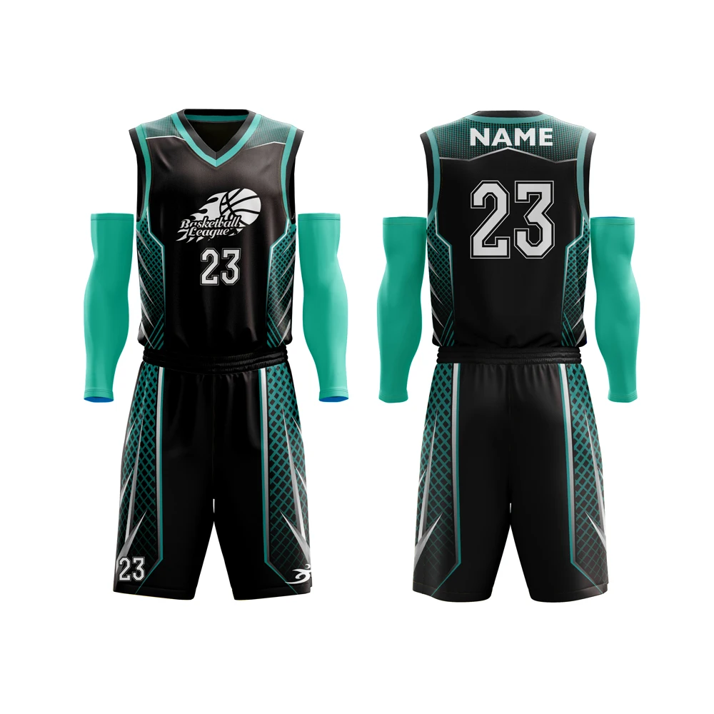 2022 New Design Basketball Uniform Black And Orange Basketball Jersey Sport Wear Basketball For children