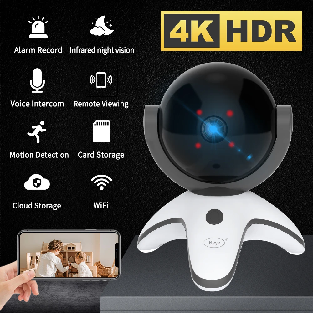 Neye 4K/8MP Ultra HD камера 2 4G/5G WiFi IP ночного