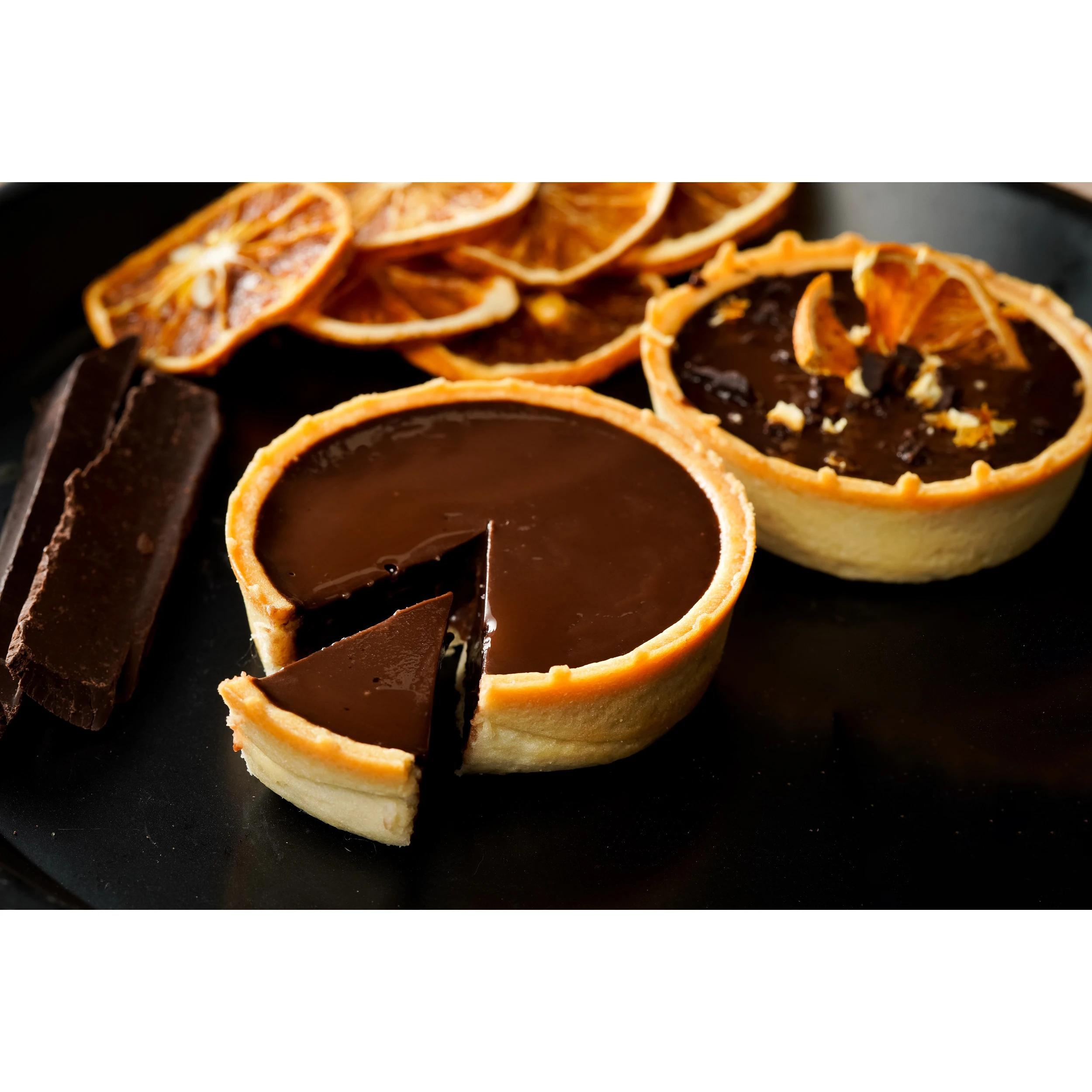 Soft Food With Creaty Taste Chocolate & Almond Tart Sweet Tarlet Style Dessert Application Wholesale Origin From Vietnam