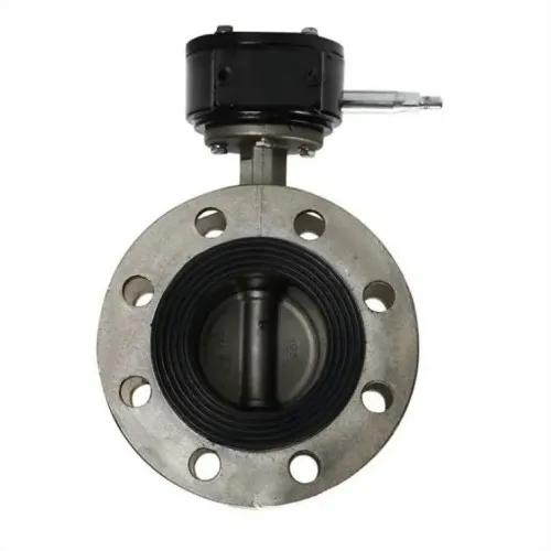 KEFA Stainless Steel PN16 DN125mm5in PTFE Lever Gearbox pneumatic electric Double Flanged Butterfly Valve